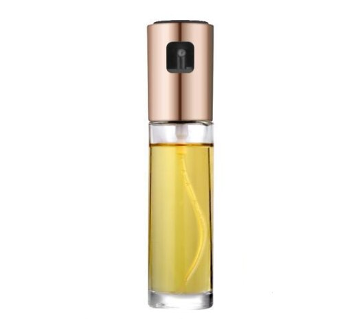 Glass olje spray olje flaske 100ml bbq baking olivenolje spray flaske olje eddik spray flasker anti-drypp olje saus krydder potter: Rose gull
