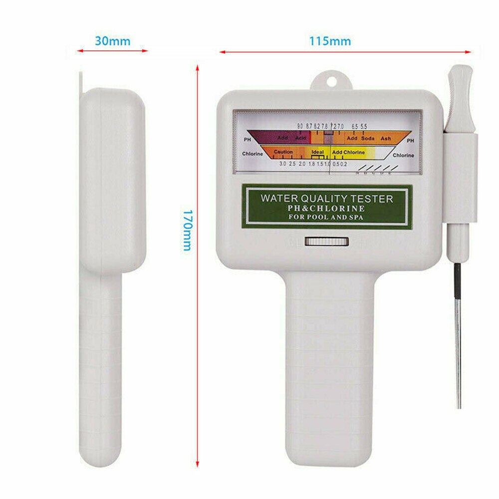 Draagbare Ph & CL2 Niveau Meter Waterkwaliteit Analyze Meting Monitor