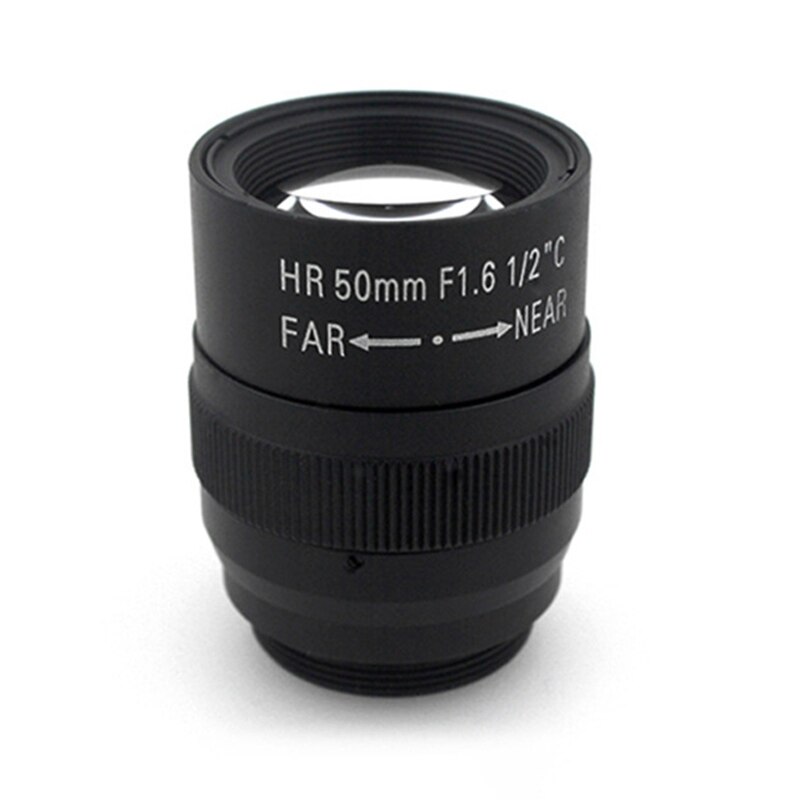 Handmatige Iris Lens 50Mm Industriële Lens 1/2 C Mount Cctv Lens Camera Accessoires