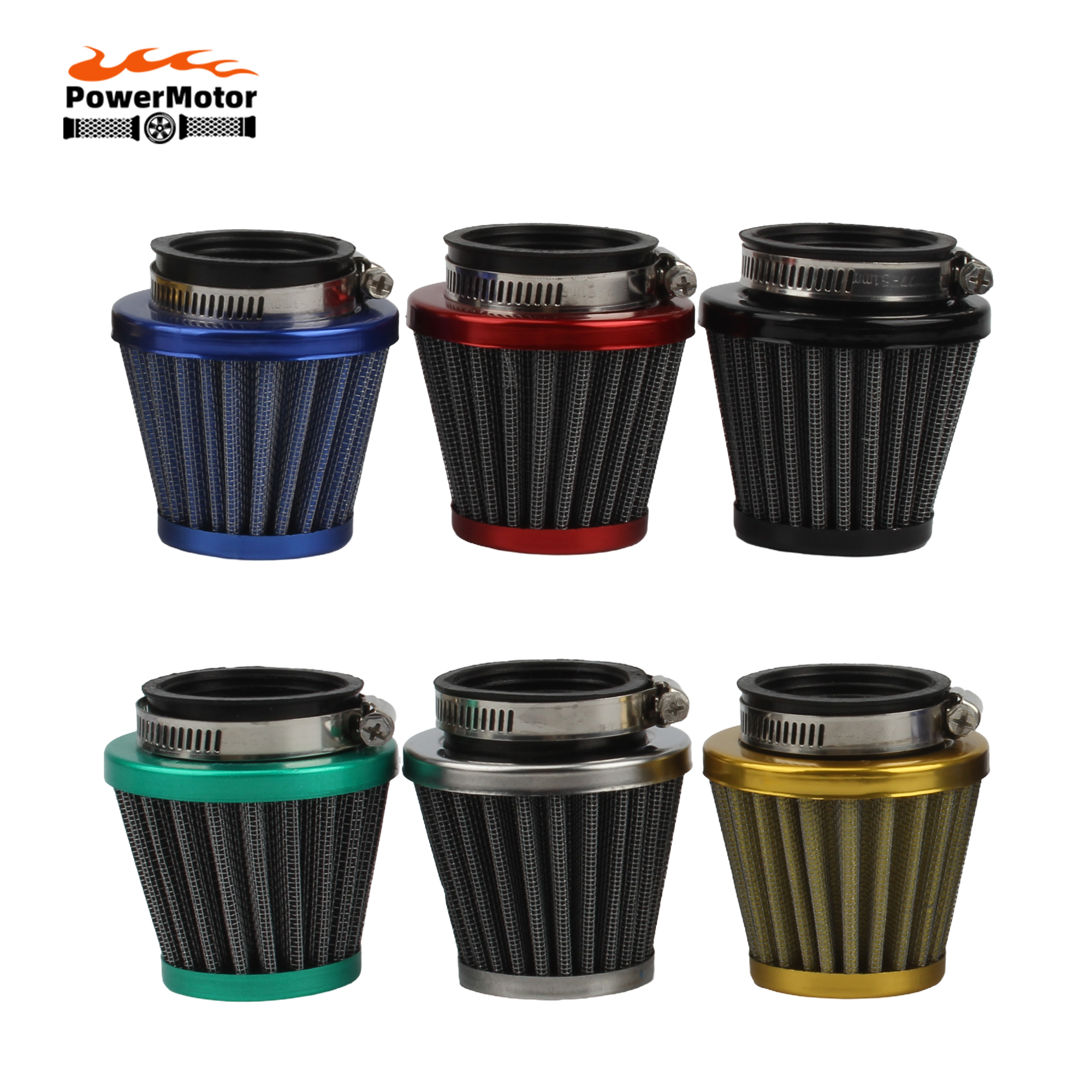 Motorcycle 42mm 44mm Air Filter Mushroom Head Filters Universal Carburetor Air Intake Filter Cleaner Motocross ATV Dirt Bike