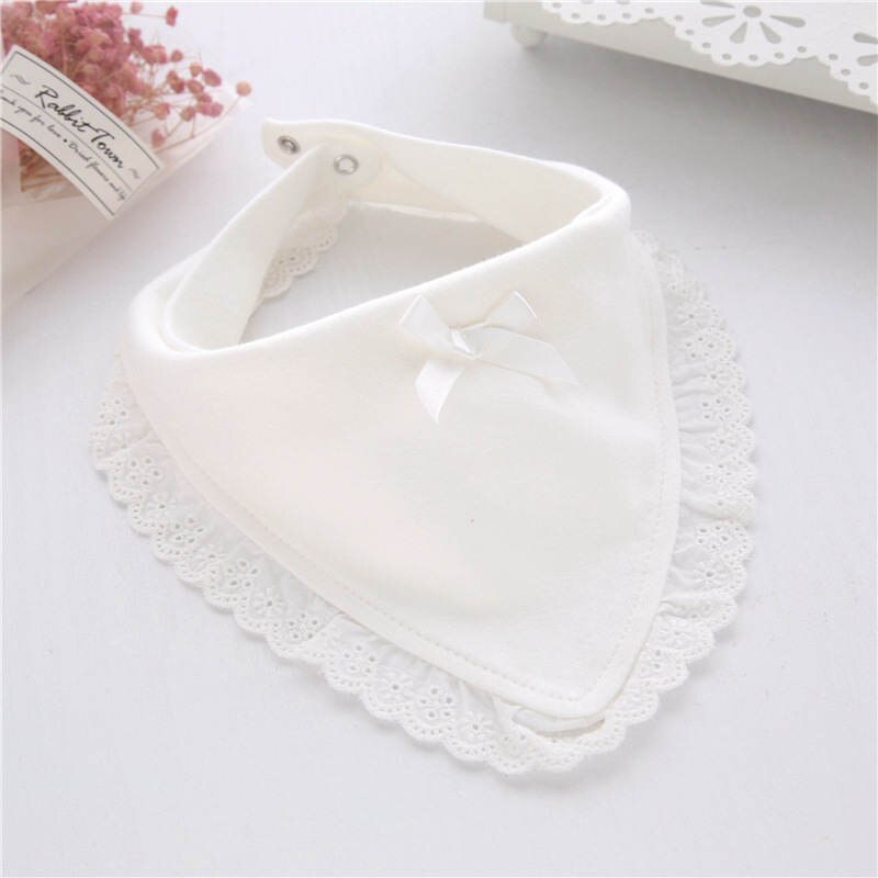 Weiche Baumwolle Neugeborenen Mädchen Lätzchen SchöNe Bowknot Spitze Kleinkind Burbs Baby Fütterung Tuch: 2
