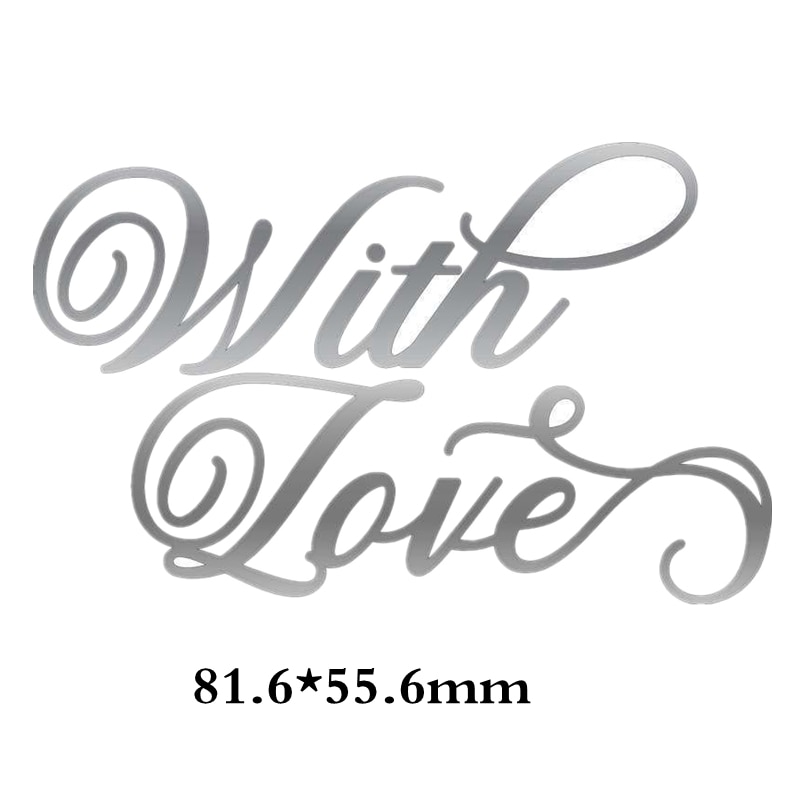 Word Letter Collection Metal Cutting Dies Stencil For Diy Scrapbooking Paper Cards Crafts Emobossing Decorationg Newest: 7 with love
