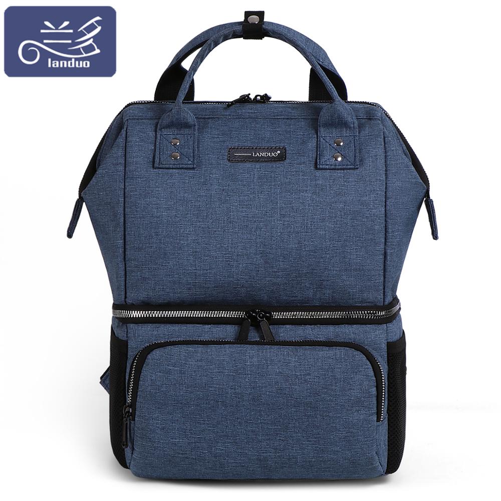 LAND Insulation Backpack Baby Diaper Bags Mommy Thermal bag Strollers Double Layers multi-function fresh keeping Cooler MPB24