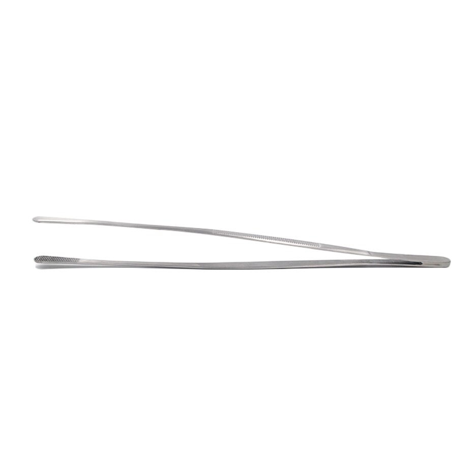 Pinzas Extra largas de acero inoxidable de 12 pulgadas pinzas para comida pinzas para carne barbacoa pinzas para carne con puntas dentadas de precisión