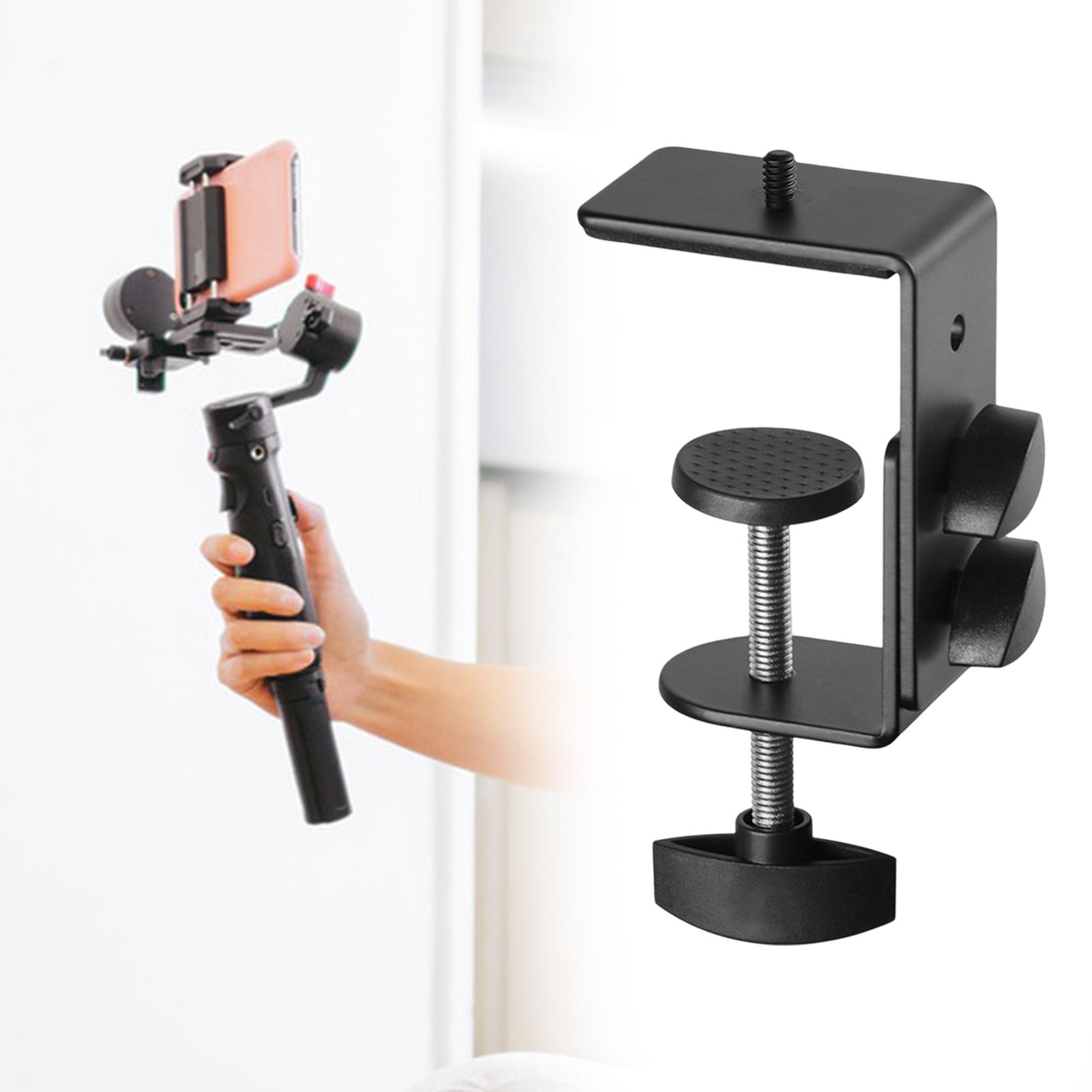 C Klem Basis Stand Montage Accessoire Zwart Desktop Mount Houder Verstelbare Hoek te installeren voor camera's Fotostudio Planken