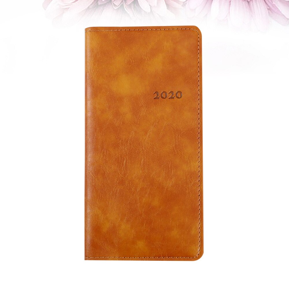 A6 Imitation Leather Planner Portable Notebook Diary Stationery for Home Office School (A6 Black)