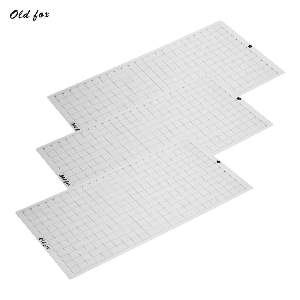 OLD FOX Replacement Cutting Mat Transparent Adhesive Mat Measuring 12*24In for Silhouette Cameo Cricut Explore Plotter Machine