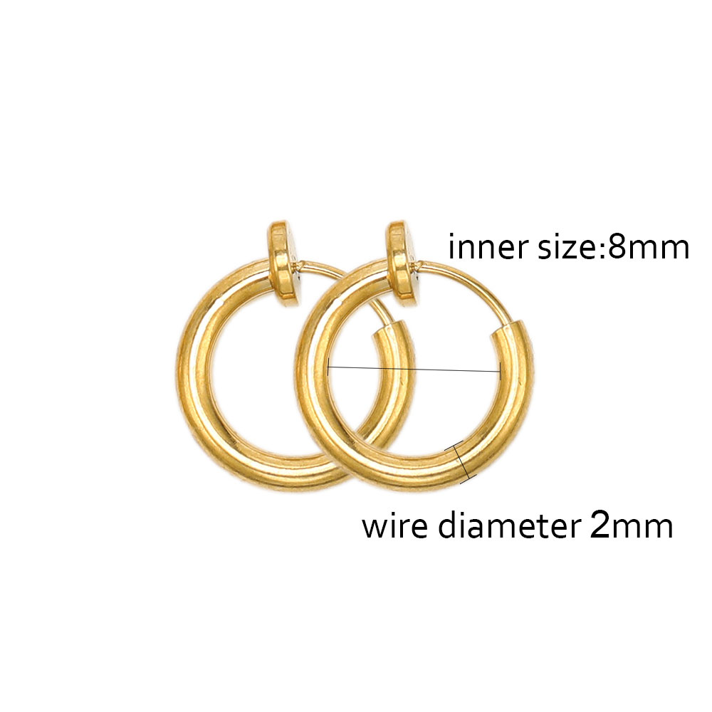1-5 pares de aros de Clip de acero inoxidable sin agujeros para las orejas sin pendiente de perforación para pendiente de Clip sin perforación fabricación de joyas