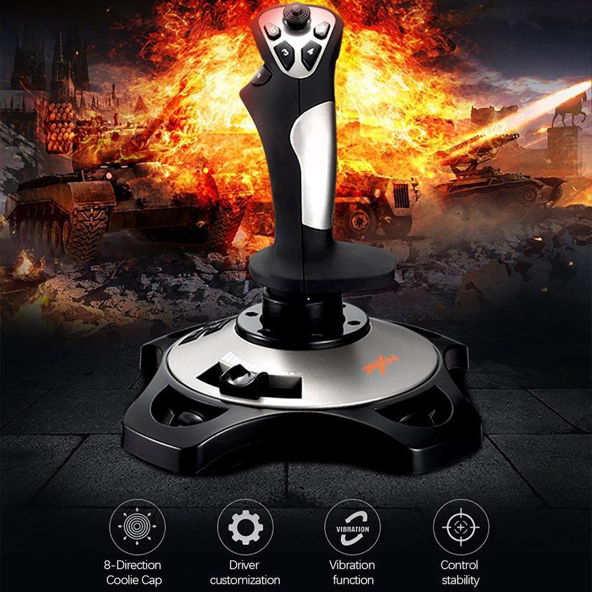 PXN-2113 Flight Simulator Joystick Gamepad Controller For PC/Desktop Simulation Aircraft Vibration Game Controller Accessories