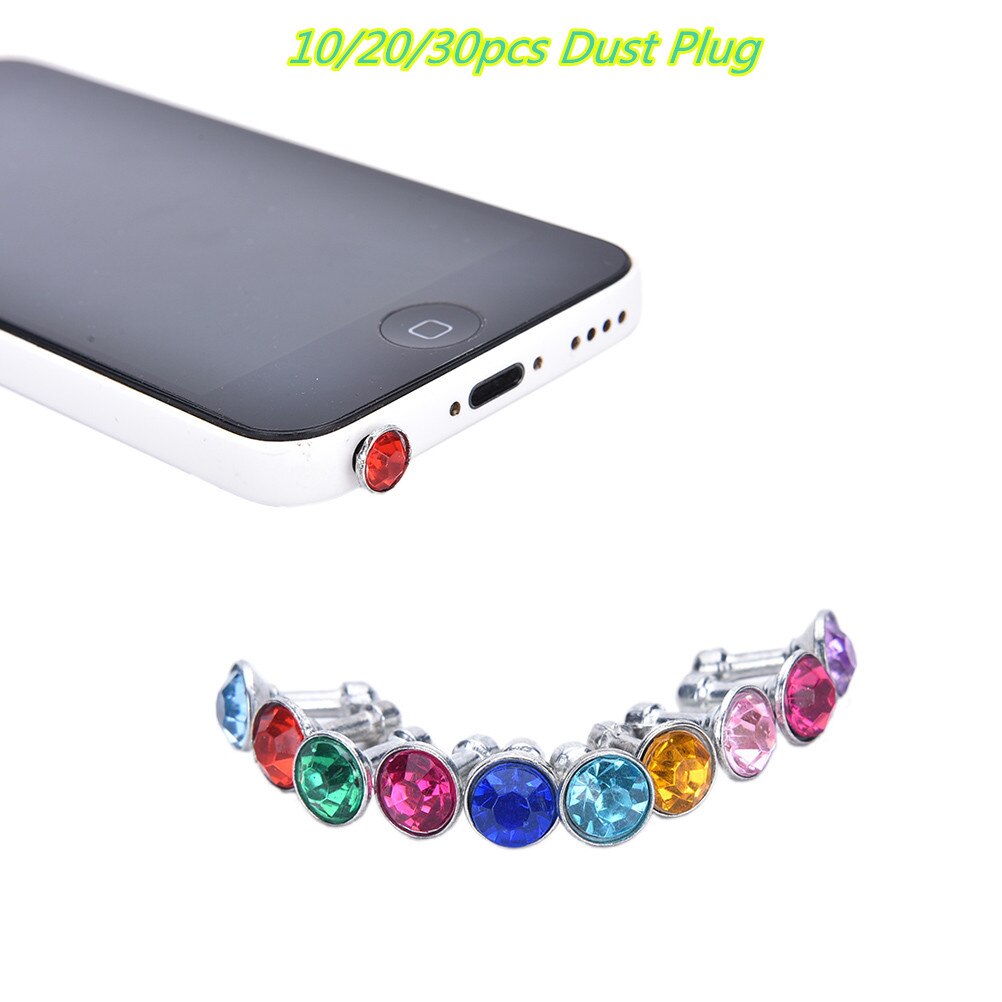 10/20/30 Pcs Bling Universele 3.5 Mm Mobiele Telefoon Koptelefoon Plug Voor Iphone 6 5 S/ samsung/Htc/Sony Dust Plug Headphone Jack Stopper