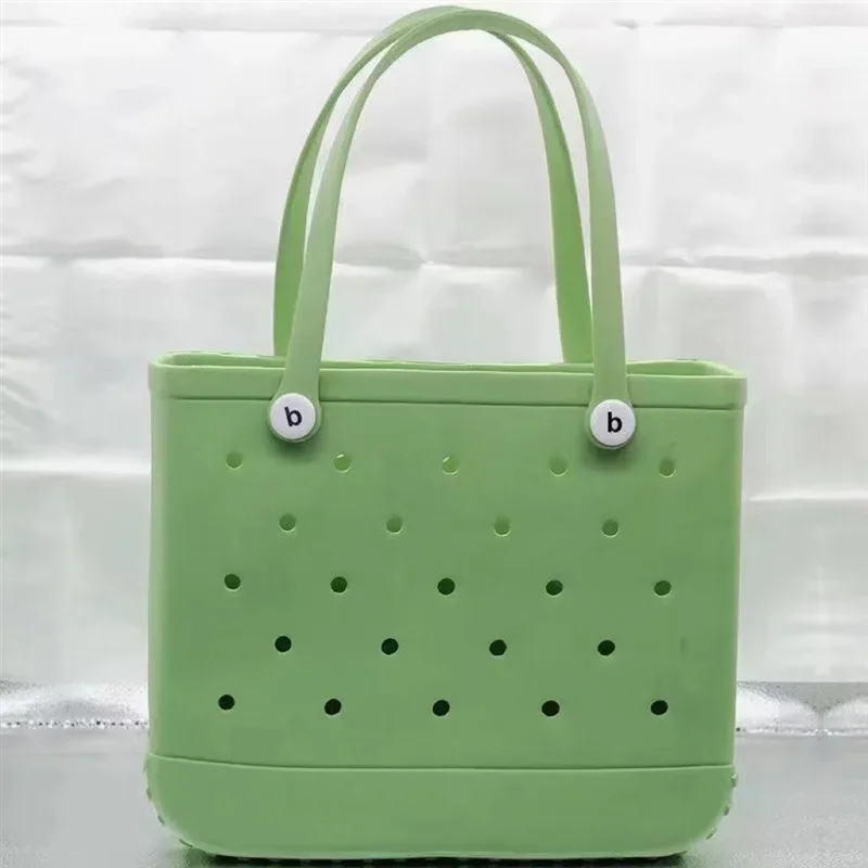 Gummi Frauen Bogg Tasche Sommer Schwimmbad Schulter Handtasche EVA Große Kapazität Warenkorb Weibliche Schwimmbad Tote Strand Zipfel: Freier Raum