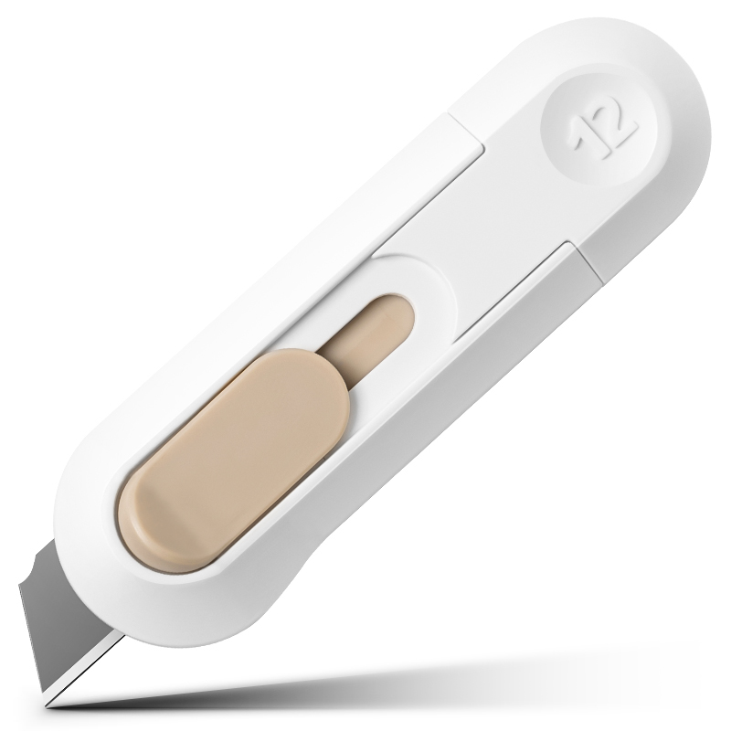 1pcs Portable Mini Paper Cutter Artwork Knife Automatic Rebound Box Opener Pocket Cutter For Home Office School Supplies: Yellow