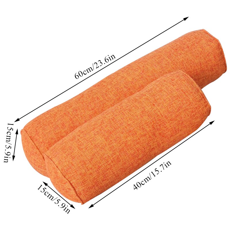 Almohada Lumbar redonda larga para el cuerpo, Cojín cilíndrico para dormir, siesta, cojín de lino de algodón de imitación, accesorios para el hogar y el dormitorio