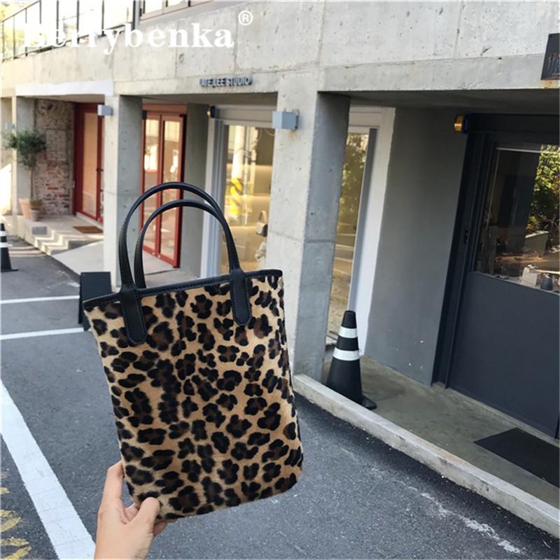 Sacs à main en fausse fourrure pour femmes, Mini fourre-tout à poignée supérieure Vintage motif léopard, sacs à bandoulière