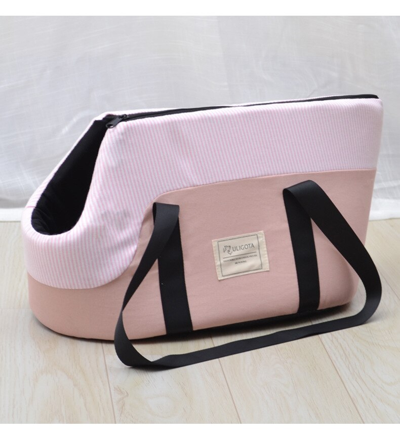Gato plegable para transportar al aire libre, bolso de viaje para perros, bolso portátil transpirable para mascotas, bolsas frontales para gatos pequeños y medianos: pink