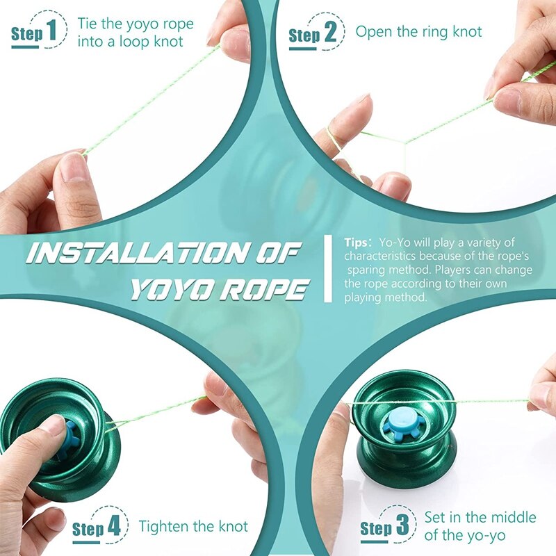 4 pcs alloy reaction ball colorful reaction ball metal beginner string trick ball for beginners, adult players