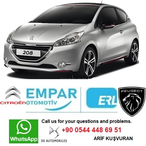 FRONT BUMPER FOG HEADLIGHT COVER (FOG FARSIZ) LEFT for PEUGEOT 208 - 9673857080