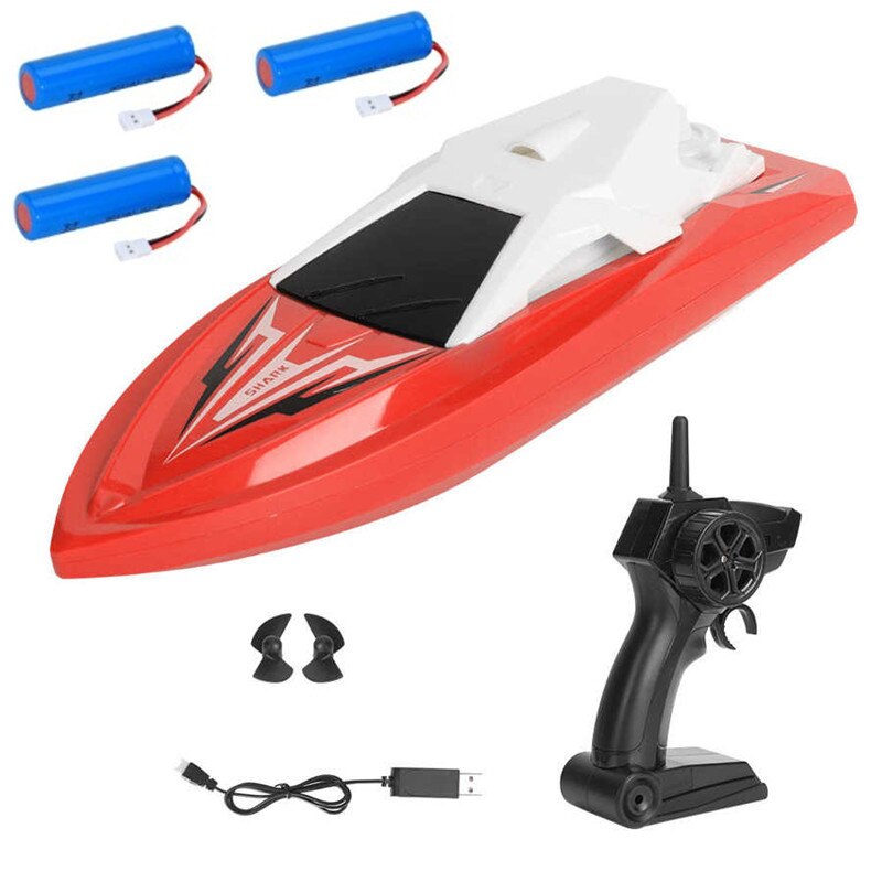 Hoge Snelheid Afstandsbediening Rc Racing Boot Met 3Pcs Boot Batterij Dual Motor Rc Speedboot Speelgoed 2.4G Duurzaam Rc Boten