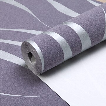 Rouleau de papier peint 3D géométrique abstrait moderne, papier peint gaufré gris, violet, Beige, jaune, pour chambre à coucher, salon, décor de maison: VIOLET