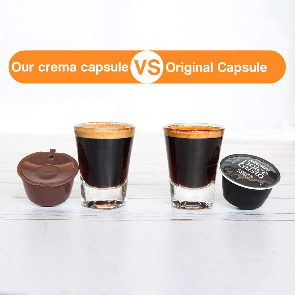 iCafilas wiederverwendbare Kaffeekapseln für Dolce Gusto, nachfüllbare Filter, Crema-Espresso-Kapseln, Tasse, Küchenwerkzeug