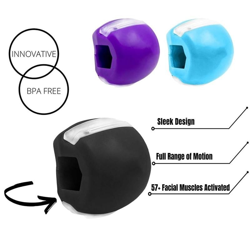 1pc kiselgel käklinje träning boll muskel träning fitness boll hals ansikts toning käke storlek käk muskel träning