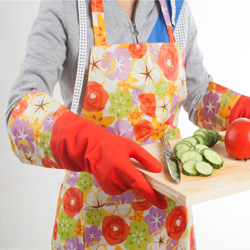 Guante impermeable para el hogar, guante para lavar platos, agua, polvo, goma, para dejar de limpiar