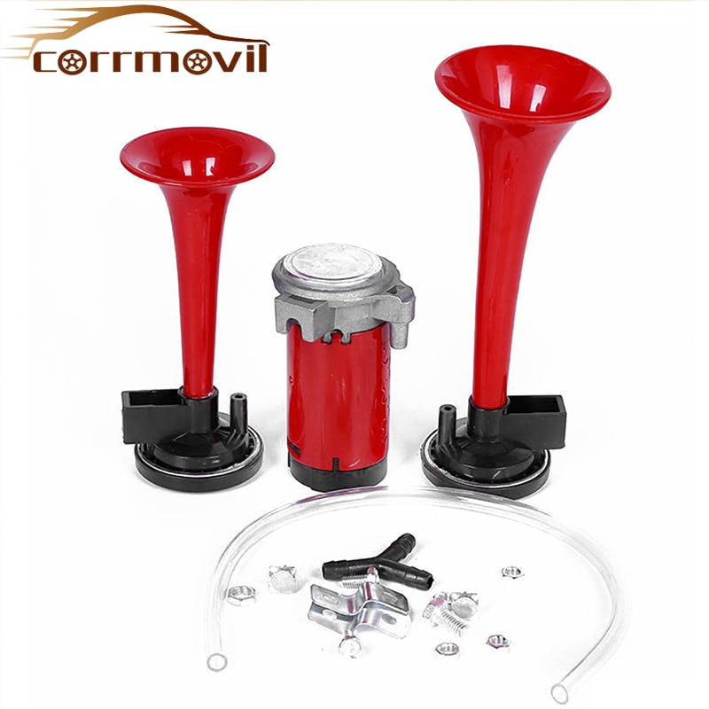 2PCS Car Air Horn Air Sound Signal Beep For Car Loud Electric Horn Sound Special Signal Shout Megaphone Speakers For Cars 135db