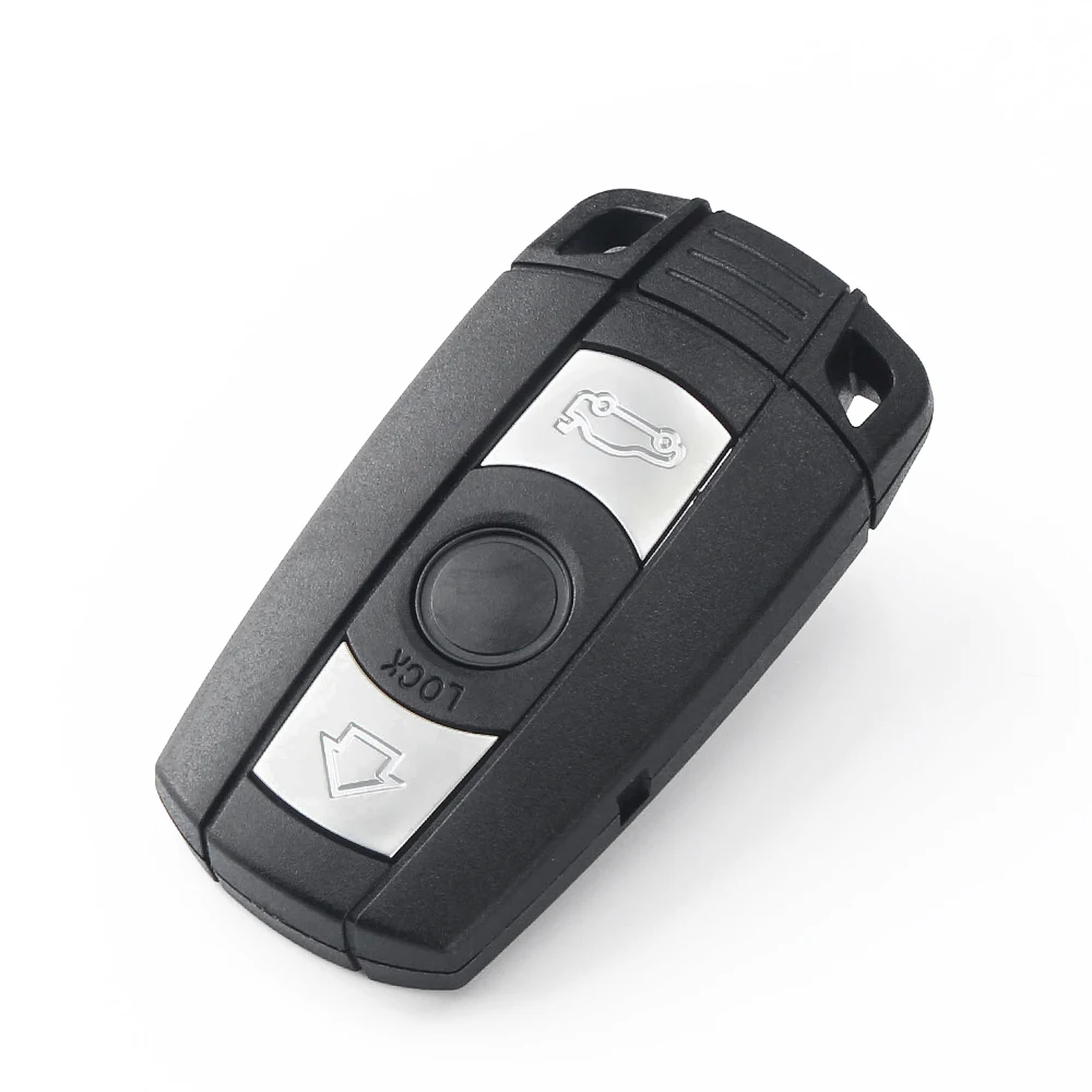 KEYYOU-funda para llave de coche, carcasa para mando a distancia, 3 botones, hoja inteligente, para BMW 1, 3, 5, 6, Serie E90, E91, E92, E60
