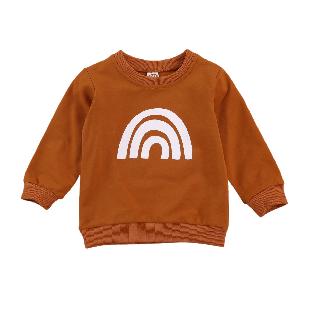 2-6Years Kid Meisje Katoenen Cartoon Regenboog Lange Mouw Kant T-shirt Top Sweatershirt Kleding: B / 6