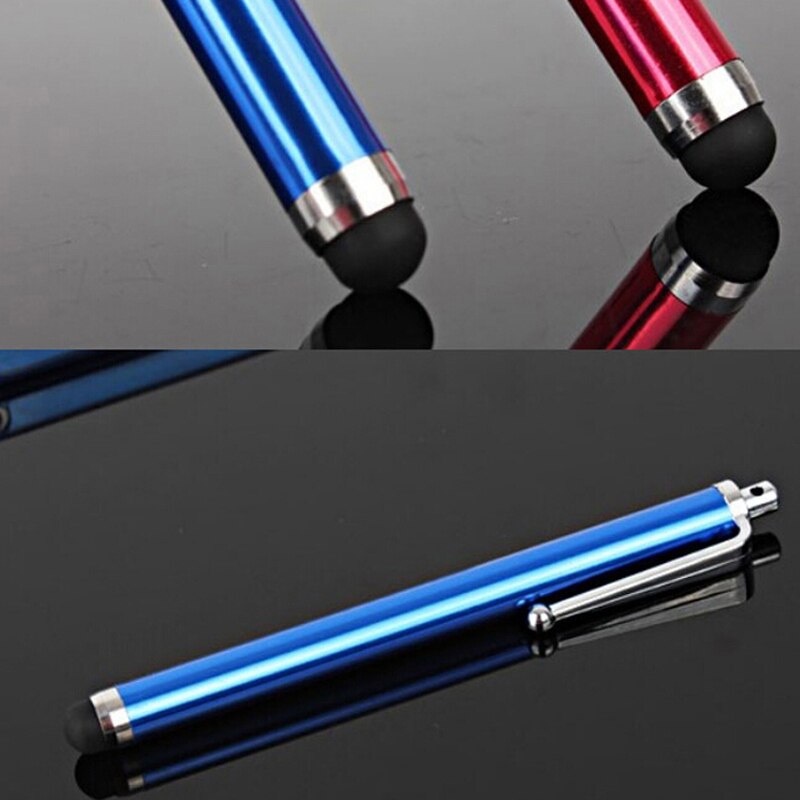 20 stks/partij Aluminium Metal Stylus Touch Screen Pen voor Mobiele Telefoon Tablet Touchscreen Pen Briefpapier Materiaal Escolar