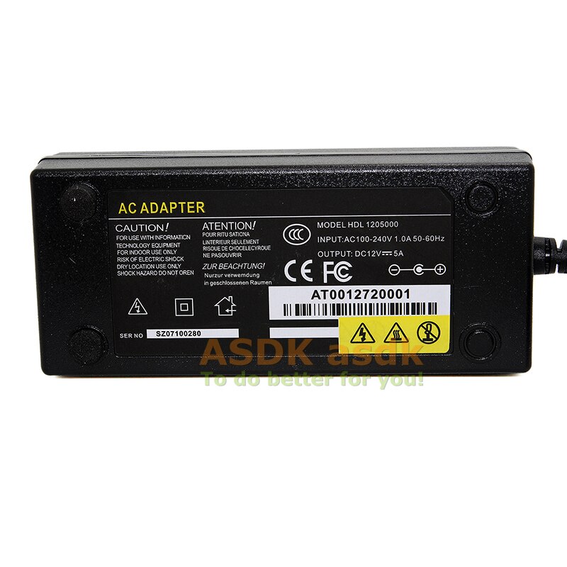 CCTV Security Camera&#39;s DC 12V 5A Power Supply Adapter