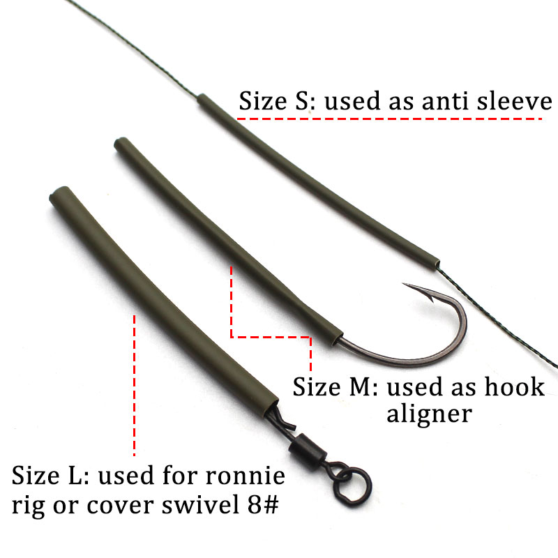 30 Stuks Karpervissen Stoom Krimpkous Buizen Voor Karper Rig Maken Accessoires Karper Haak Vissen Buis Anti Wirwar Mouwen end Tackle