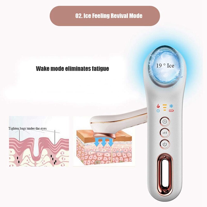 and Cold Beauty Eye Instrument, Ice Compress Vibration Removal Dark Circles Electric Beauty Eye Care Instrument
