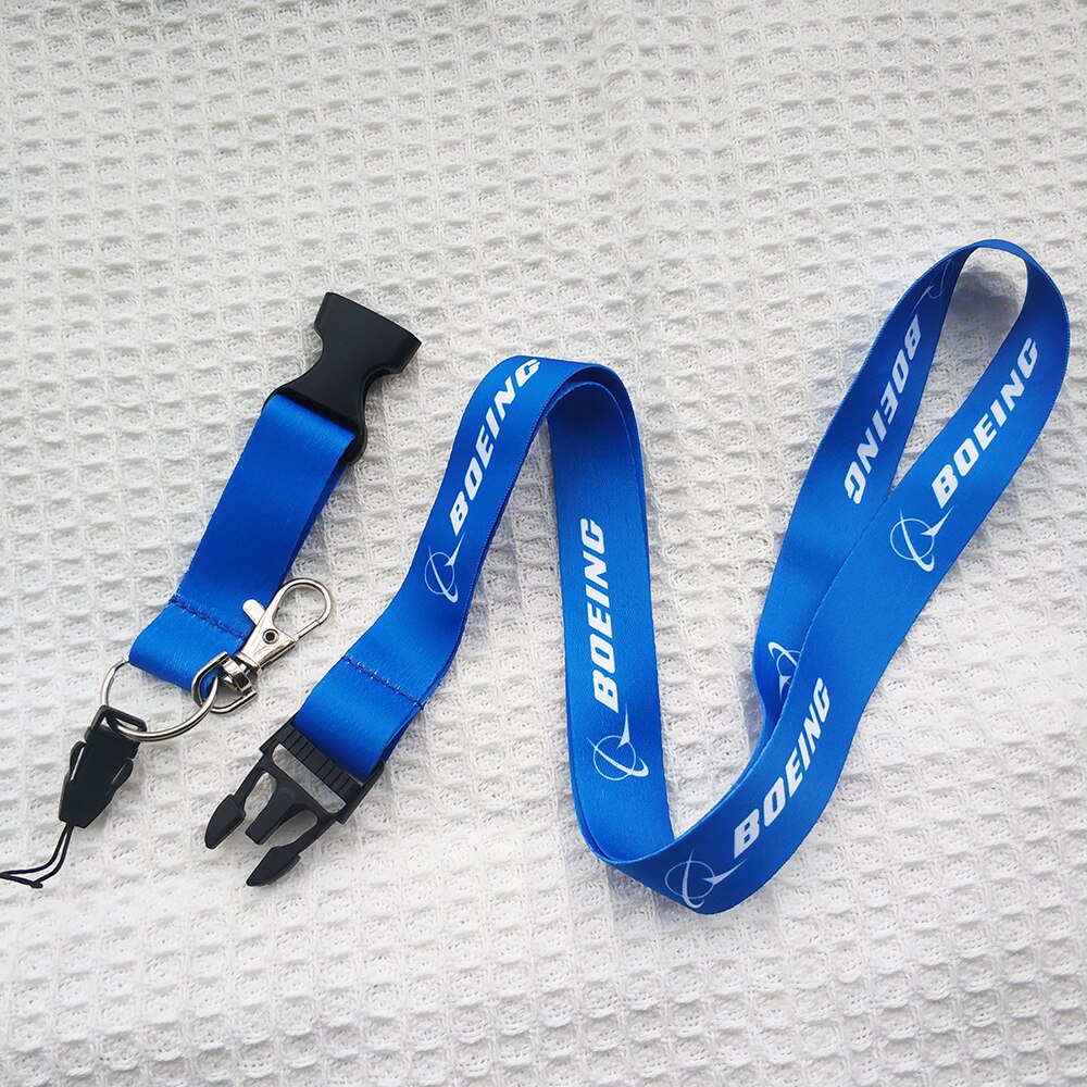 1 PC niebieski Boeing smycze na smycz na szyje dla pasek-uchwyt do telefonu Chaveiro breloczek llavero smycz na etui na dowód osobisty moda z pałąkiem na kark