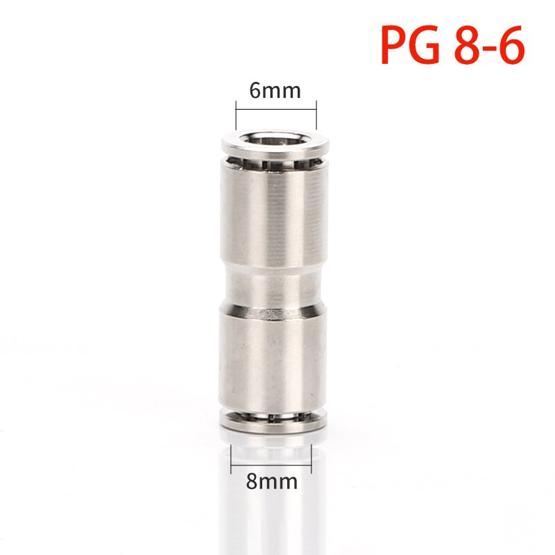 PU PG PE Brass Metal Pneumatic Quick Coupling 4 6 8 10 12mm Apply Air Compressor Hose High Pressure Connector High temperature: PG8-6