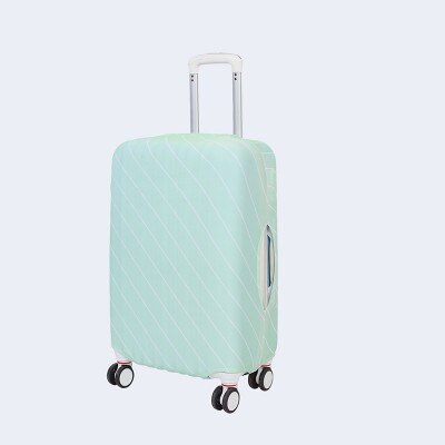 Striped Luggage Cover - Elastic Suitcase Protector - Polyester - 25x60x45cm - Travel Essential: Green / M
