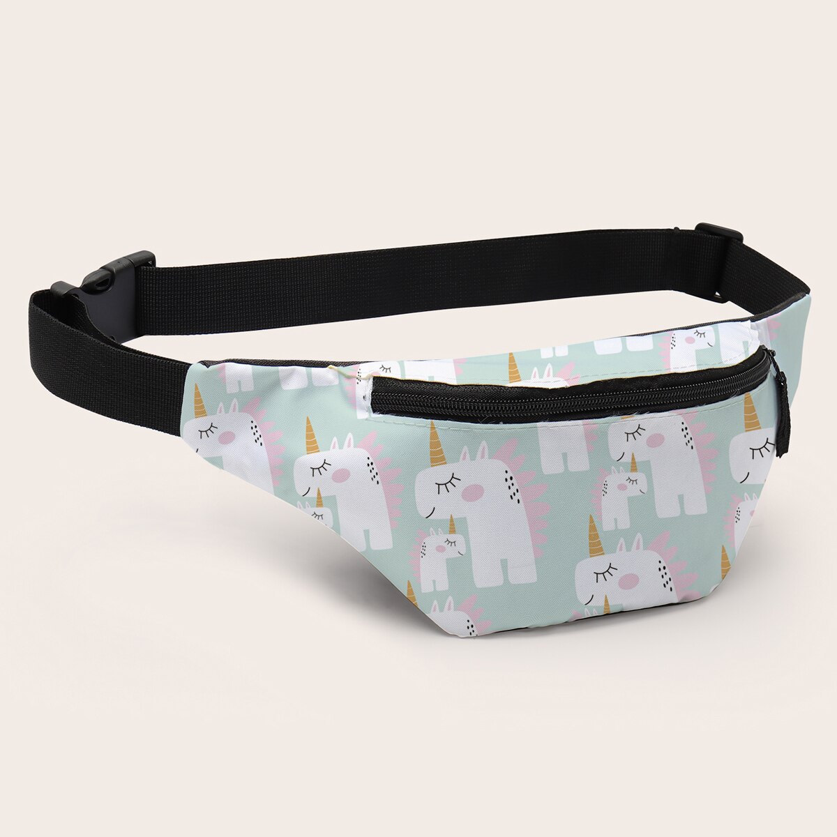 Deanfun-riñonera con estampado 3D de unicornio, Blanca, para mujer, D18014