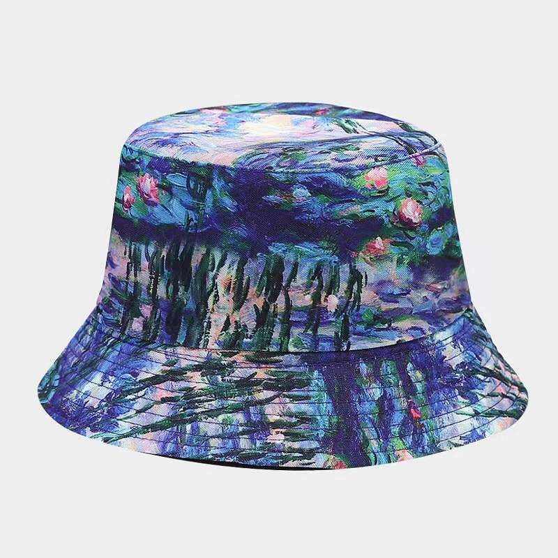 Emmerhoed Dames Heren Lente Zomer Hoeden Voor Vrouwen Gedrukt Visserspet Dubbelzijdig Outdoor Zonnebrandcrème Zonnehoed Opvouwbare Bob Nieuw
