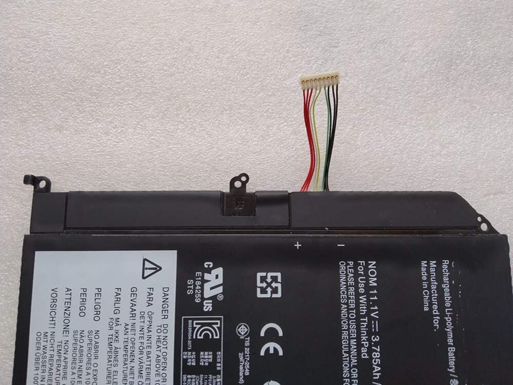 Batterie d&#39;ordinateur portable d&#39;origine 11.1V, 3,785ah, 42wh, 45N1102 45N1103, pour Lenovo ThinkPad X1 helix intégré