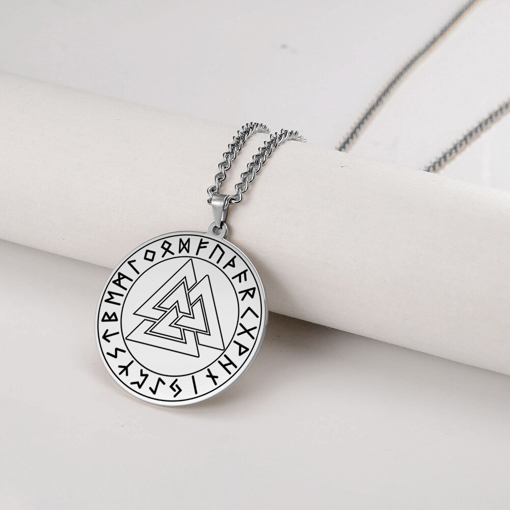 Wicca 7 Archanges Sceau Charme Colliers Hommes Femmes Witchcra Pentagramme Pendentif Surnaturel Amulette Magique Protection Talisman: 04 Silver Necklace