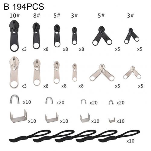 Zipper Replacement Head Zipper Repair Kit Install Pliers Universal Zipper Chain Head Kit Sewing Clothes Replacement Slider: B