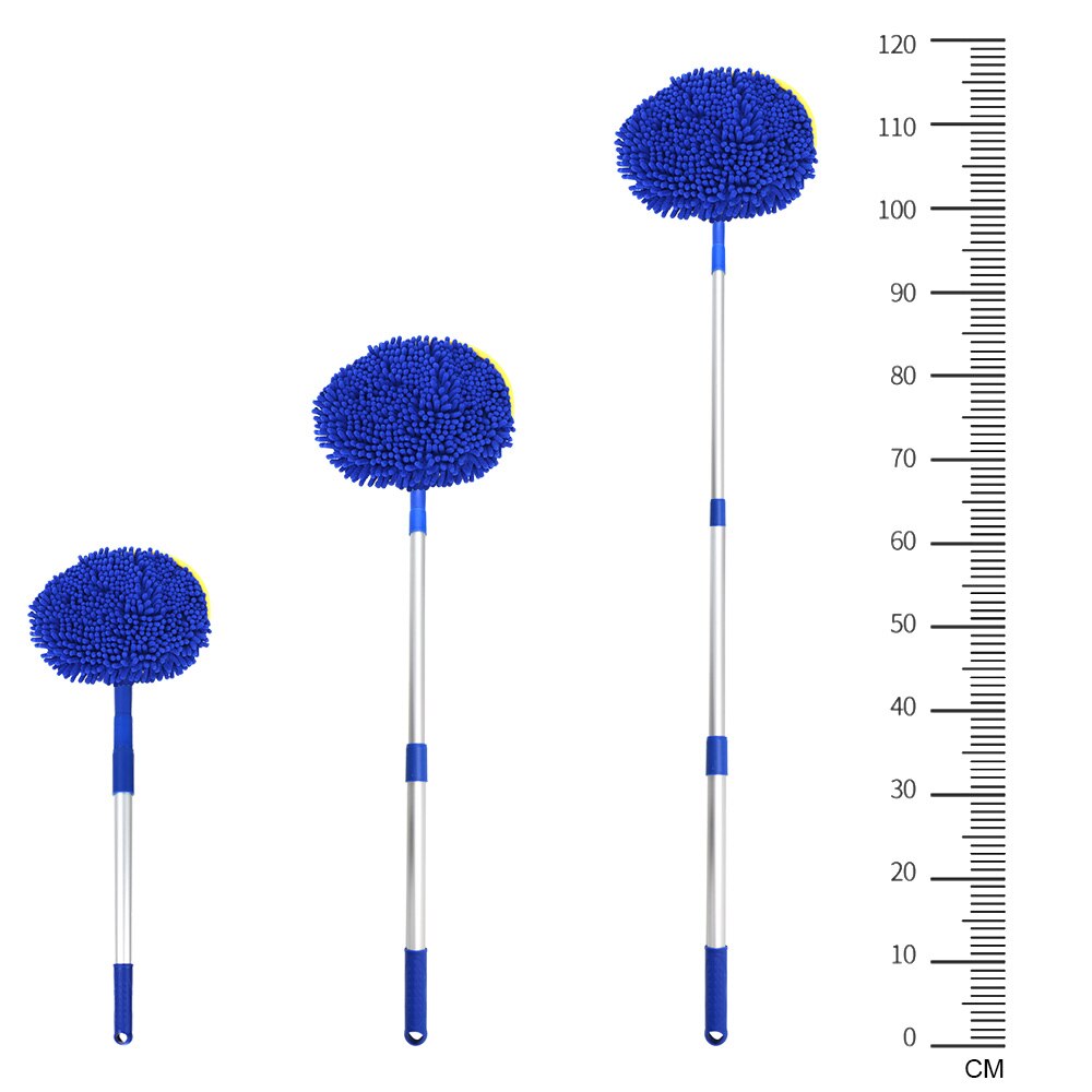 Telescoping Long Handle Car Cleaning Brush Adjustable Cleaning Mop Chenille Broom Car Wash Brush Auto Cleaning Tools