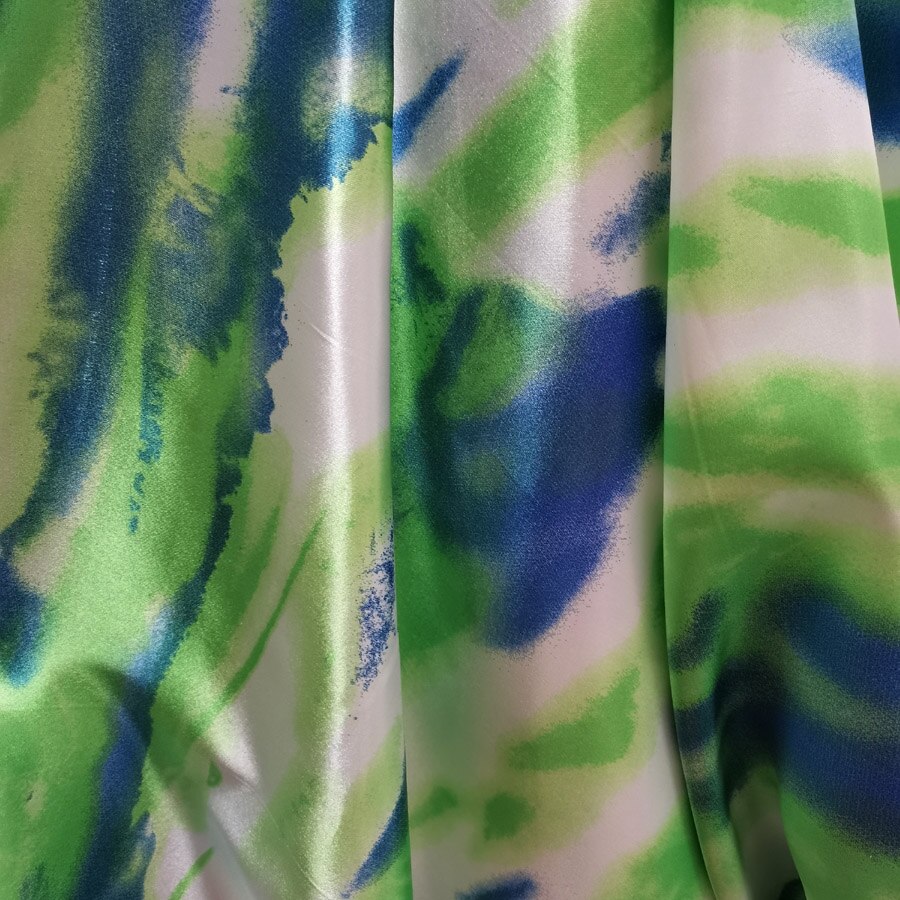Blødt håndværk satin foring stof blank ombre tissue tilda diy tørklæde bånd dekorationsstof: 4