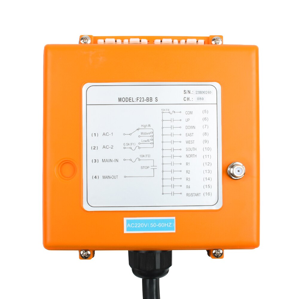 F23-BB Industrial Wireless Radio interruttore di telecomando 1 ricevitore + 1 trasmettitore di controllo della velocità di Sollevamento Della Gru di Controllo di Sollevamento Della Gru