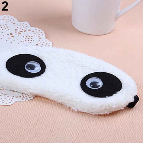 Panda sove øyelapp lur øyenskygge tegneserie blindfold søvn øyne dekke avslappende søvn: E