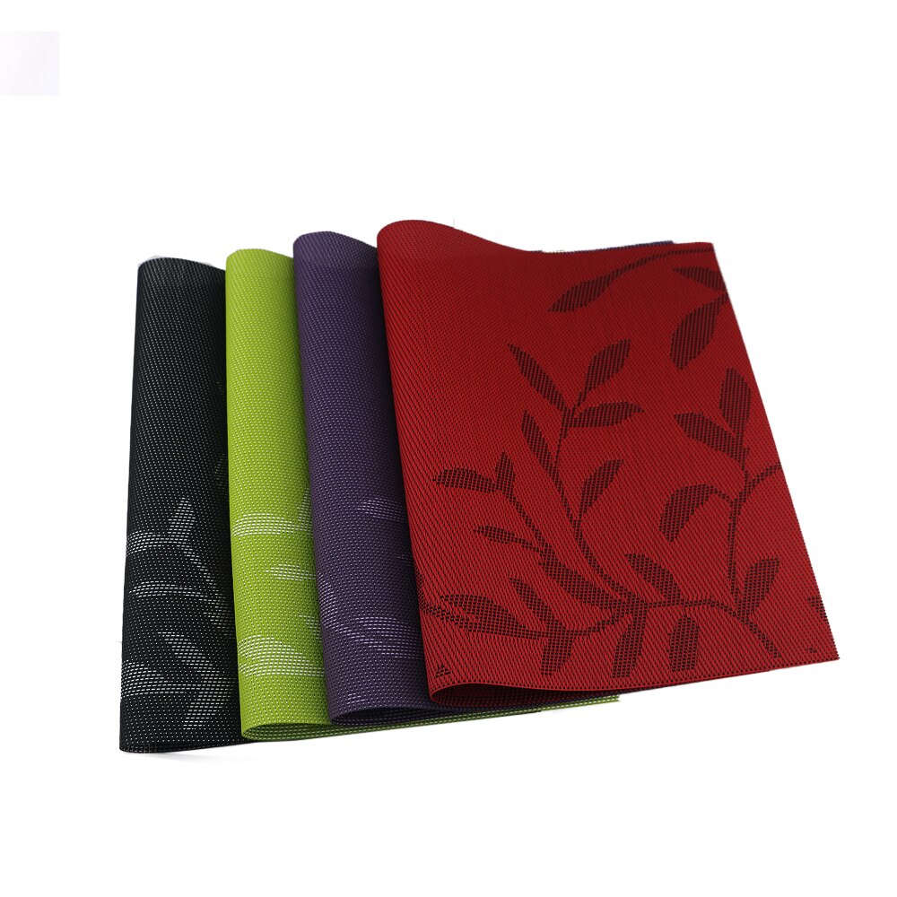 Set de table violet pour salle à manger, tapis de table en pvc à fleurs, sets de table, tapis de tasse, dessous de verre, accessoires de cuisine, 4 pièces