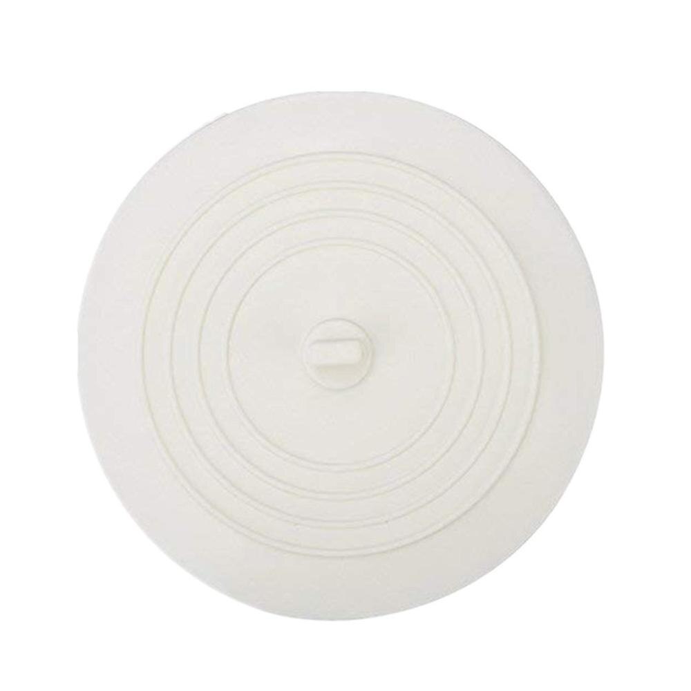 1 Uds. Tapón moderno de silicona para bañera tapón de desagüe tapón para el pelo cubierta plana accesorios de baño y xs: White