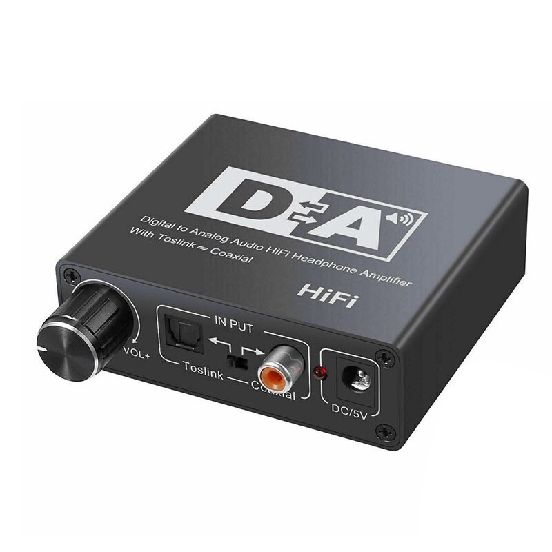 Digital Optical to Analog Audio with Volume Control Coaxial to Optical 3.5mm Digital to Analog Audio Converter