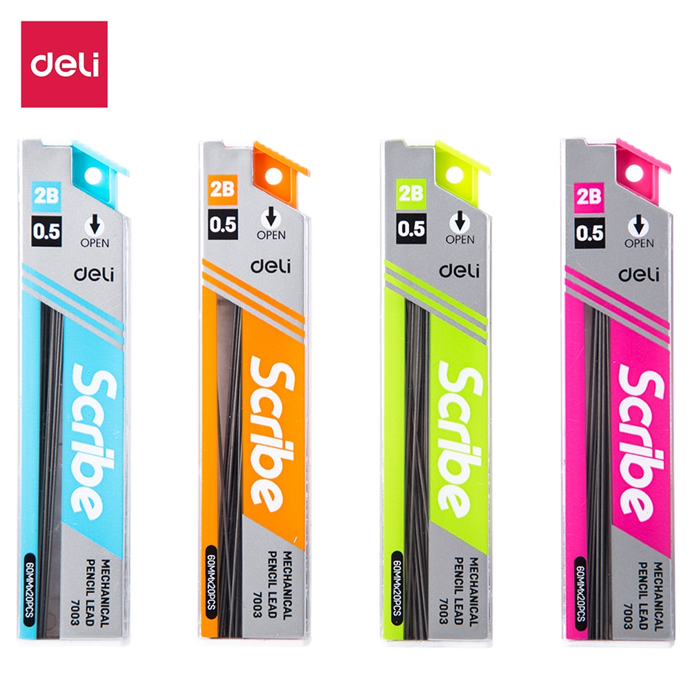Deli Metal Mechanical Pencil 0.5mm / 0.7mm with Lead Retractable Black Lead Pencils Stationery