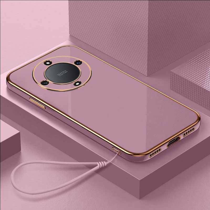 Honor  x9b hülle, honor  x9a handyhülle, honor Magie 5 lite hülle, Magie 6 lite luxus quadratische beschichtung, weiche silikon-rückseite, fundas: Leinwand / Leuchtendes rosa